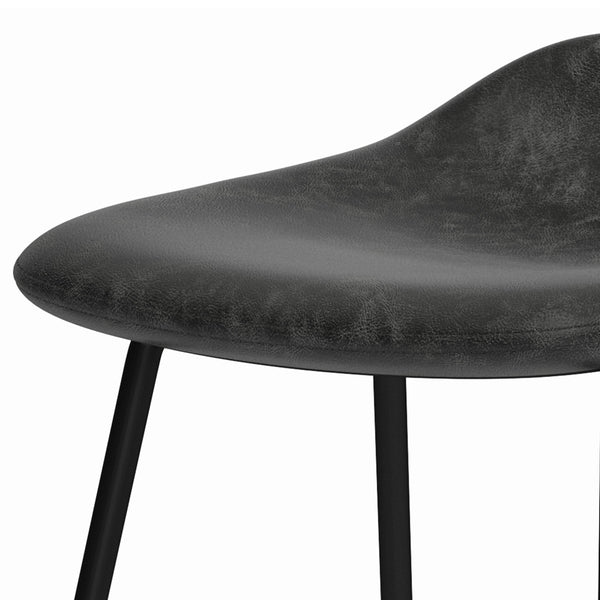 English Elm Dafney Counter Height Stools Set Of 2 - Stylish Distressed Charcoal Grey For Modern Spaces B136P158580