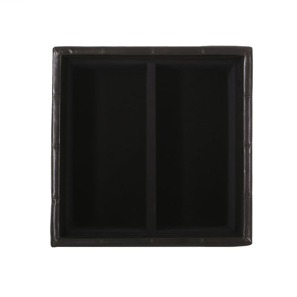 English Elm Christopher Knight Home® - MANSFIELD Ottoman with Storage & Dual Tray Tops, Double-Stitched Faux Leather, Contemporary Brown Upholstery 57736.00