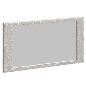 Bernhardt Bernhardt Stratum Decorative Wall Mirror 56" X 28" — Fossil Faux Stone Frame, Sculptural Wheat Pattern 325331