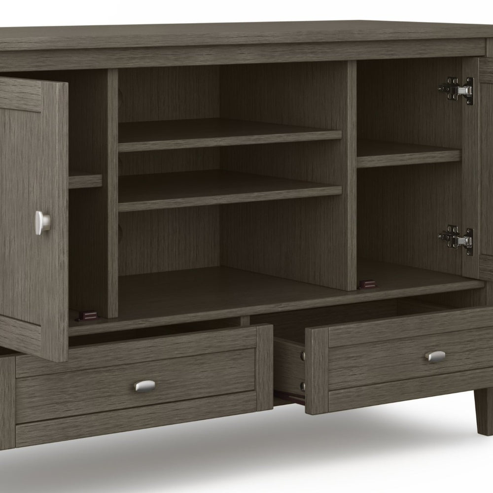 English Elm Warm Shaker Tv Media Stand - Handcrafted Farmhouse Grey Design With Ample Storage & Style B136P159671-GIGA