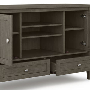 English Elm Warm Shaker Tv Media Stand - Handcrafted Farmhouse Grey Design With Ample Storage & Style B136P159671-GIGA