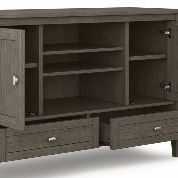 English Elm Warm Shaker Tv Media Stand - Handcrafted Farmhouse Grey Design With Ample Storage & Style B136P159671-GIGA
