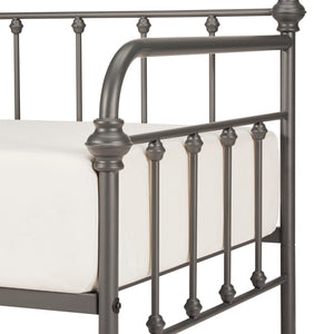 Homelegance By Top-Line Sione Antique Iron Metal Twin Daybed Grey Metal