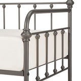 Homelegance By Top-Line Sione Antique Iron Metal Twin Daybed Grey Metal