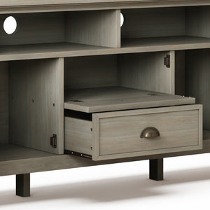 English Elm Redmond 72" Tv Media Stand - Handcrafted Distressed Grey With Ample Storage & Cord Management B136P159539-GIGA