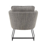 Homelegance By Top-Line Kannon Metal and Fabric Accent Chair Grey Polyester