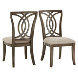 Homelegance By Top-Line Estefania Dark Walnut Finish and Fabric Dining Chairs (Set of 2) Brown Wood