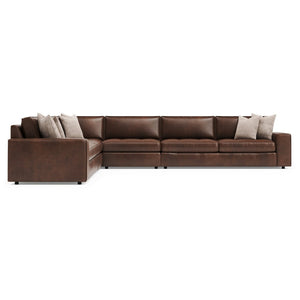 Bernhardt Bernhardt Nest Premium Leather Sectional Sofa with Deep Cushions for Modern Living K2243