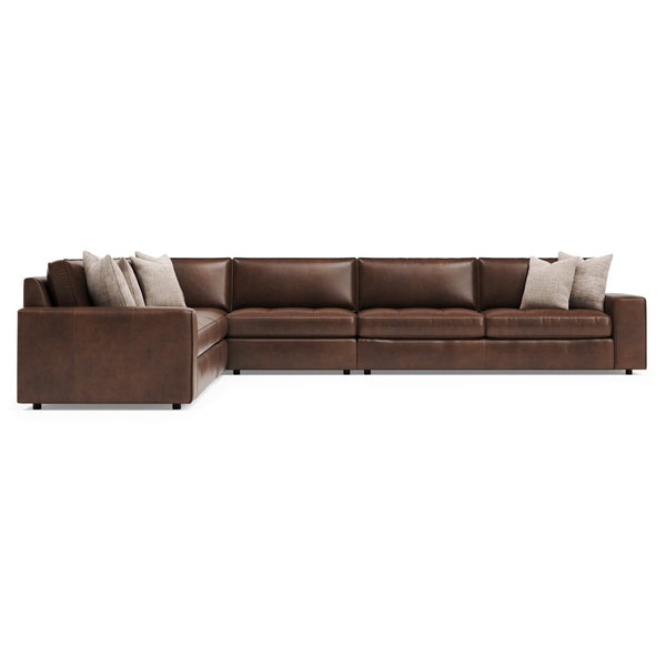Bernhardt Bernhardt Nest Premium Leather Sectional Sofa with Deep Cushions for Modern Living K2243
