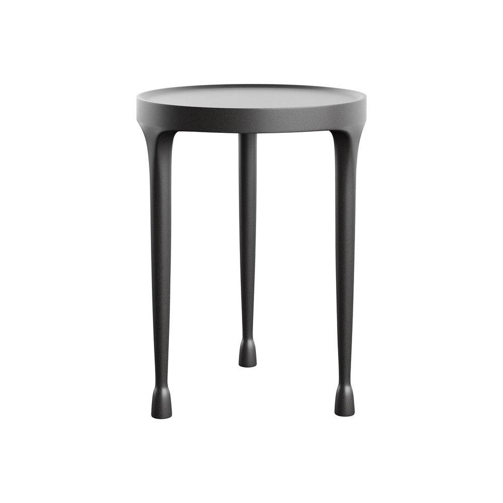 Bernhardt Bernhardt Casa Paros Basin Top Accent Table — 18" Compact Rustic-Modern Side Table W/ Anthracite Steel Finish 317122