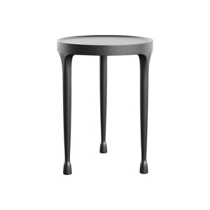 Bernhardt Bernhardt Casa Paros Basin Top Accent Table — 18" Compact Rustic-Modern Side Table W/ Anthracite Steel Finish 317122