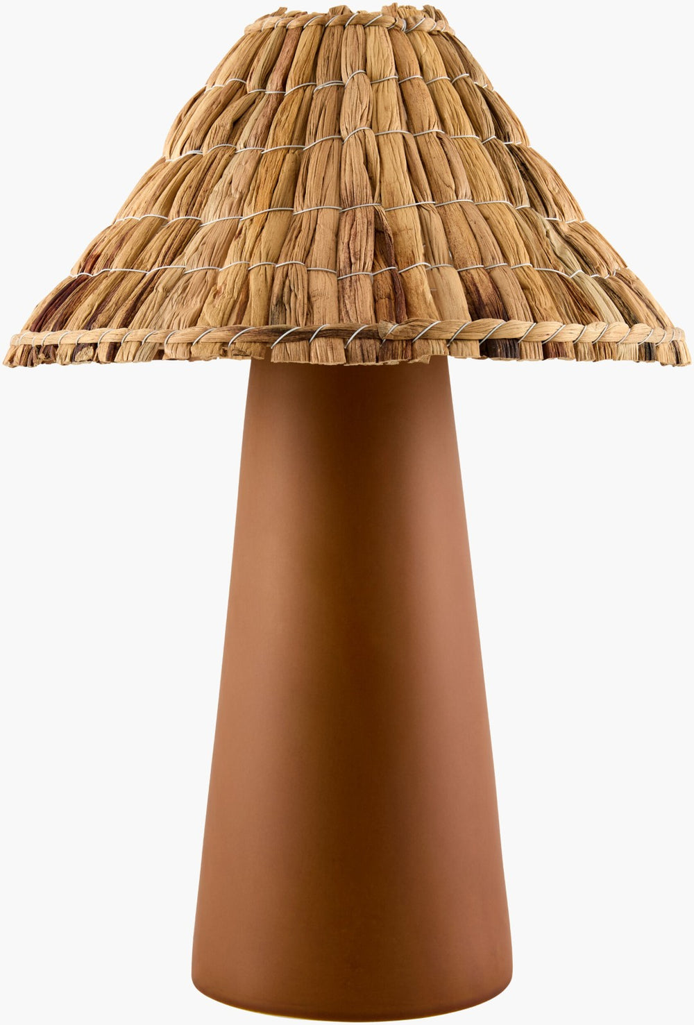 Livabliss Vikundu Ceramic Base Table Lamp with Woven Seagrass Shade for Coastal Boho Rooms VKD-002