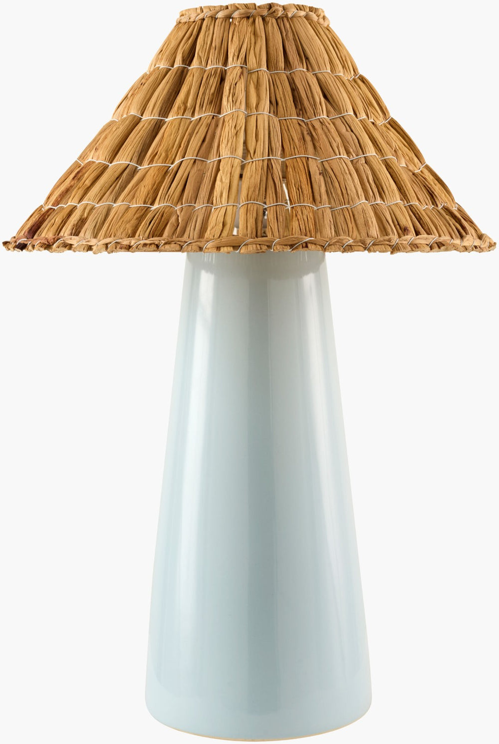 Livabliss Vikundu Artisan Ceramic Table Lamp with Woven Seagrass Shade for Bohemian Decor VKD-003