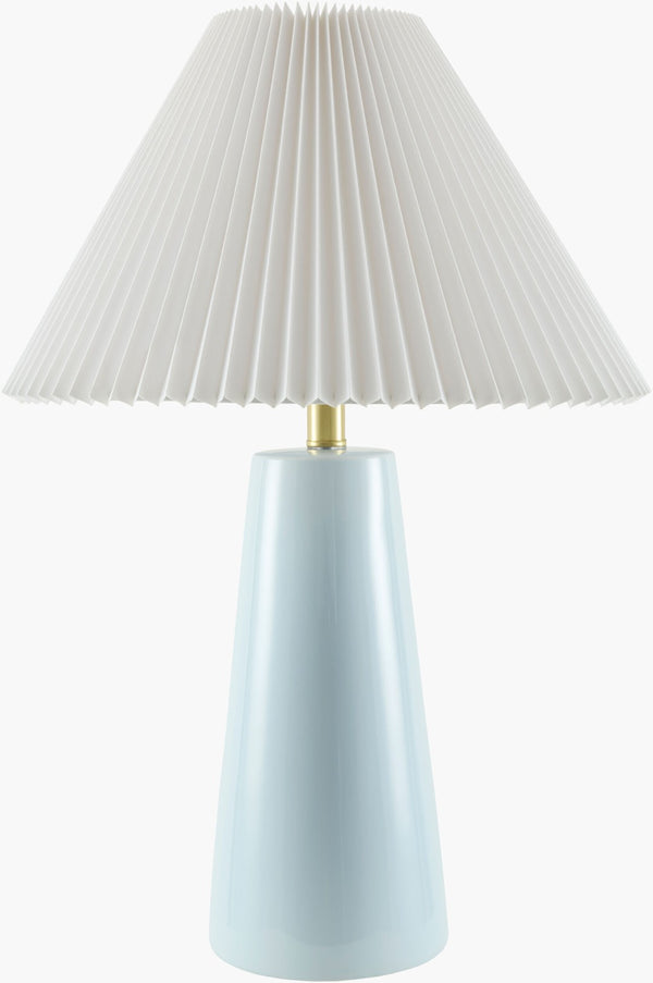 Livabliss Vikundu Hand-painted Ceramic Table Lamp Arts and Crafts Style with Polyester Drum Shade VKD-008