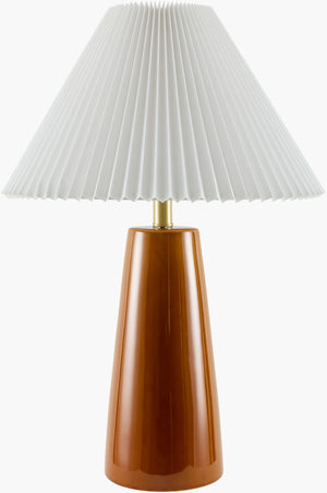 Livabliss Vikundu Hand-painted Ceramic Arts and Crafts Table Lamp with Iron Finial Accent VKD-009