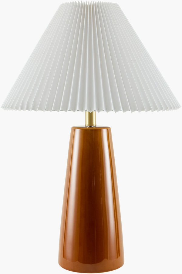 Livabliss Vikundu Hand-painted Ceramic Arts and Crafts Table Lamp with Iron Finial Accent VKD-009