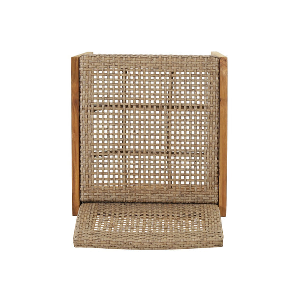 English Elm Christopher Knight Home® - ELON Outdoor Wicker Barstools Set of 2 – Acacia Wood Frame, Faux Rattan, Teak Finish, 400 lb Capacity 70422.00MLBRN