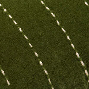 Surya Velvet Kantha Lumbar Pillow 13"L X 36"W - Bohemian Global Style, Soft Cotton Accent For Home Decor Grass Green Cotton,Cotton,Polyester,Polyfill Vkh002-1336