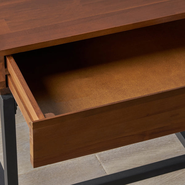 English Elm Christopher Knight Home® - STORAGE Dark Oak Side Table with Industrial Metal Frame, Sustainable Acacia Wood, Compact 22"H x 20"W 61360.00