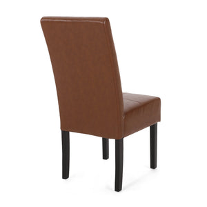 English Elm Pertica Upholstered Dining Chair Set of 2 with T-stitch Detail for Modern 38541.00PUCOGN
