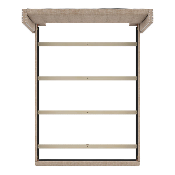 Homelegance By Top-Line Harlyn Tufted Linen Wingback Bed Beige Linen