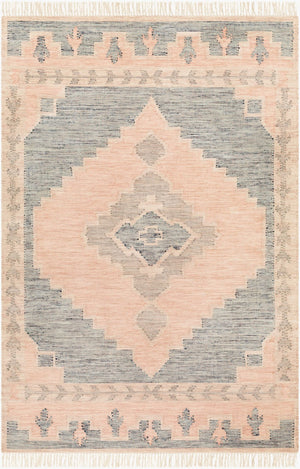 Livabliss Valerie Handwoven Wool Flatweave Rug with Fringe Vintage Traditional Living Room Accent Taupe, Charcoal 9' x 12' VLA2301-912