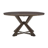 Marcellino Espresso Convertible Dining Table with Lazy Susan