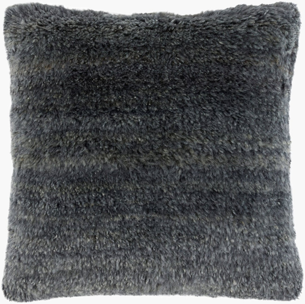 Surya Velan Handcrafted Cotton Wool Blend Square Accent Pillow Indian Artisan Textile VLAN002-2020D