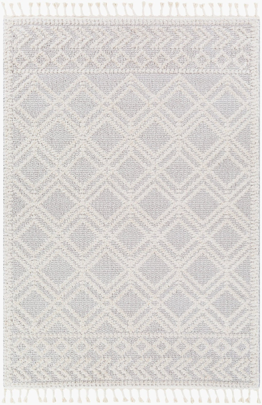 Livabliss Valencia Bohemian Global High Pile Area Rug with Fringe Border for Entryways Medium Gray, Cr 2' x 2'11" VLC2315-23