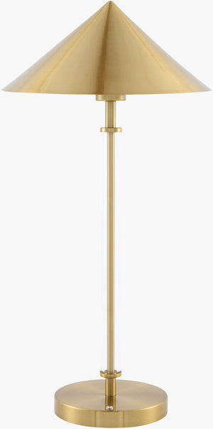 Surya Velden Cordless Metal Table Lamp with Felt Accent Mid-century Modern Bedside Light VLDN-001