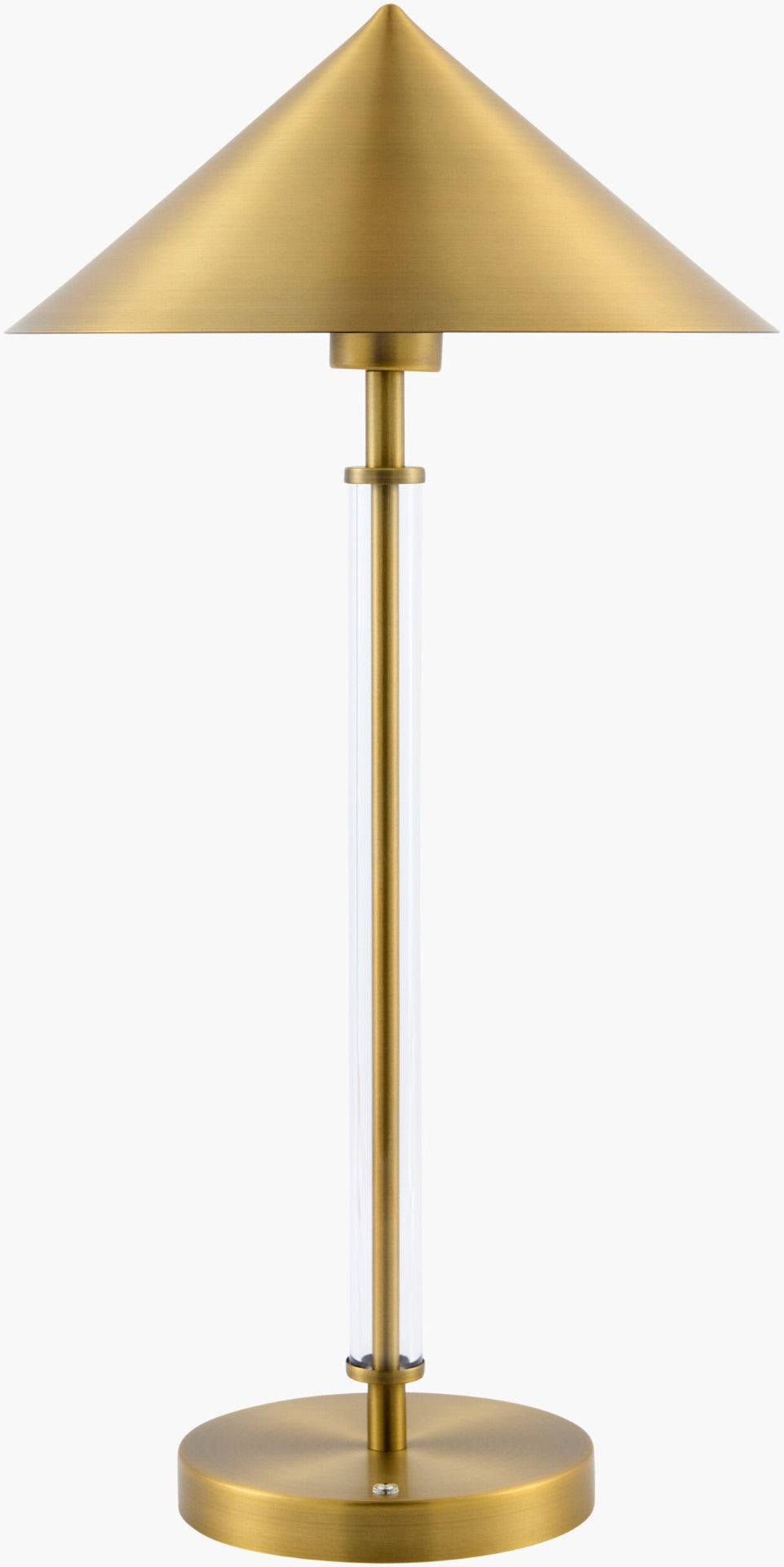 Surya Velden Cordless Metal Table Lamp with Felt Finish Mid-century Modern Bedroom Accent VLDN-002