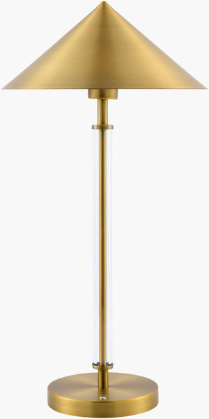 Surya Velden Cordless Metal Table Lamp with Felt Finish Mid-century Modern Bedroom Accent VLDN-002