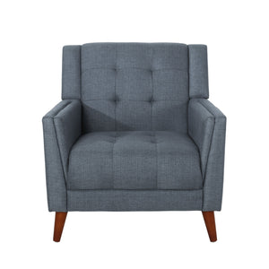 English Elm Christopher Knight Home® - Greenmont Upholstered Armchair with Tufted Back, Flared Arms & Birch Legs — Cozy Durable Craftsmanship DARK GREY 30 L x 28.75 W x 18 H 62263.00DGRY