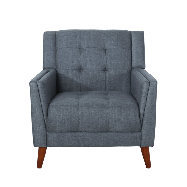 English Elm Christopher Knight Home® - Greenmont Upholstered Armchair with Tufted Back, Flared Arms & Birch Legs — Cozy Durable Craftsmanship DARK GREY 30 L x 28.75 W x 18 H 62263.00DGRY