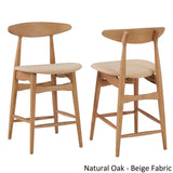 Homelegance By Top-Line Dakota Mid-Century Wood Counter Height Stools (Set of 2) Brown Wood