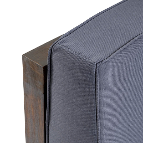 English Elm Christopher Knight Home® - OANA Outdoor Club Chair with Acacia Wood Frame, Removable Cushions, Slatted Design for Quick Drying Grey 65546.00DGRY