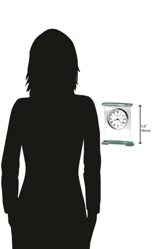 Hekman Furniture 645691 Augustine Table Clock – Elegant Beveled Glass Design, Quiet Quartz Movement, Classic Roman Numerals  Augustine Tabletop Clock 645691