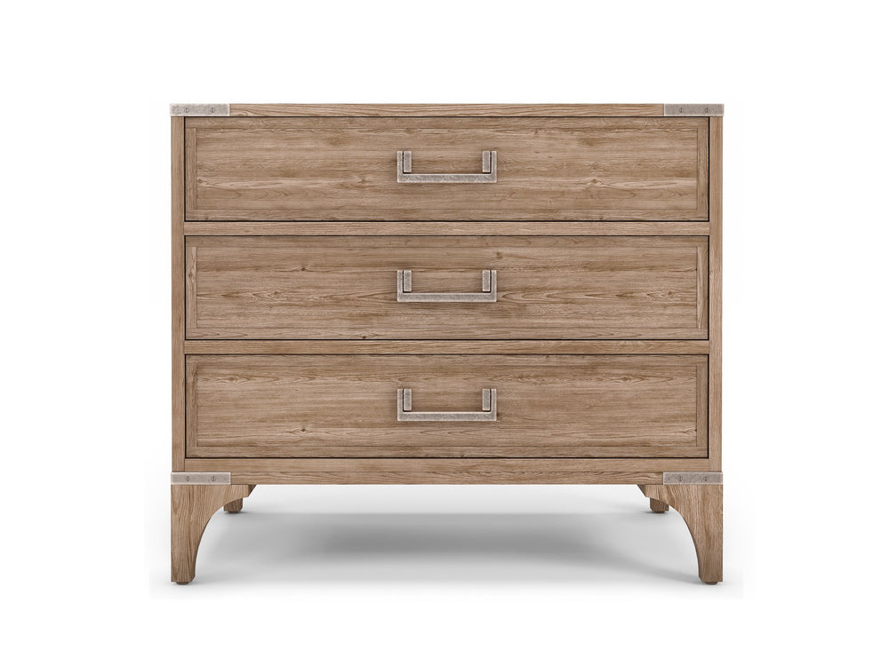 A.R.T. Furniture Passage Natural Oak Bedside Chest With 3 Soft-close Drawers & Usb Ports For Modern Bedroom Style Brown Ash Solids,Knotty Oak Veneers,Metal 287142-2302