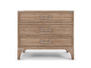 A.R.T. Furniture Passage Natural Oak Bedside Chest With 3 Soft-close Drawers & Usb Ports For Modern Bedroom Style Brown Ash Solids,Knotty Oak Veneers,Metal 287142-2302