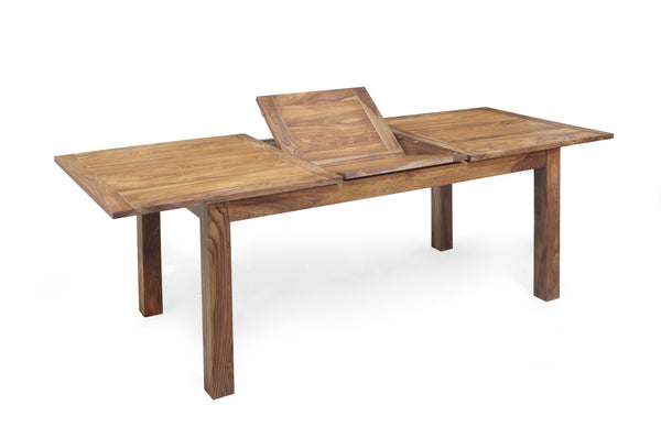 Porter Designs Porter Urban Solid Sheesham Wood Dining Table With Butterfly Leaf – Eco-friendly, Modern Design Natural Wood 07-117-01-4005