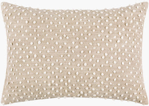 Surya Valin Cottage Style 13"L X 20"W Durable Cotton-linen Blend Lumbar Pillow Cover For Cozy Living Spaces Oatmeal Cotton,Linen Vln002-1320