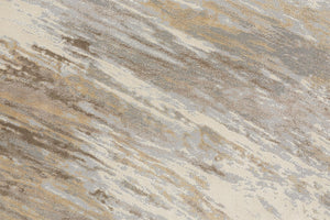 Feizy Rugs Parker Abstract Distressed Rug - Contemporary Viscose And Polyester Design For Modern Interiors Ivory,Tan,Brown Viscose,Polyester Prk3704fbgebluh00