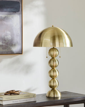 Surya Vellon Metal Base Accent Lamp with Felt Shade for Desk or Nightstand Decor VLON-002
