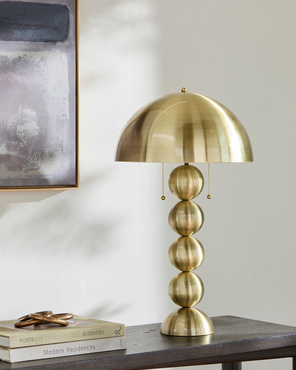 Surya Vellon Metal Base Accent Lamp with Felt Shade for Desk or Nightstand Decor VLON-002