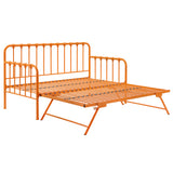 Homelegance By Top-Line Varden Metal Daybed with Lift-up Trundle Orange Metal