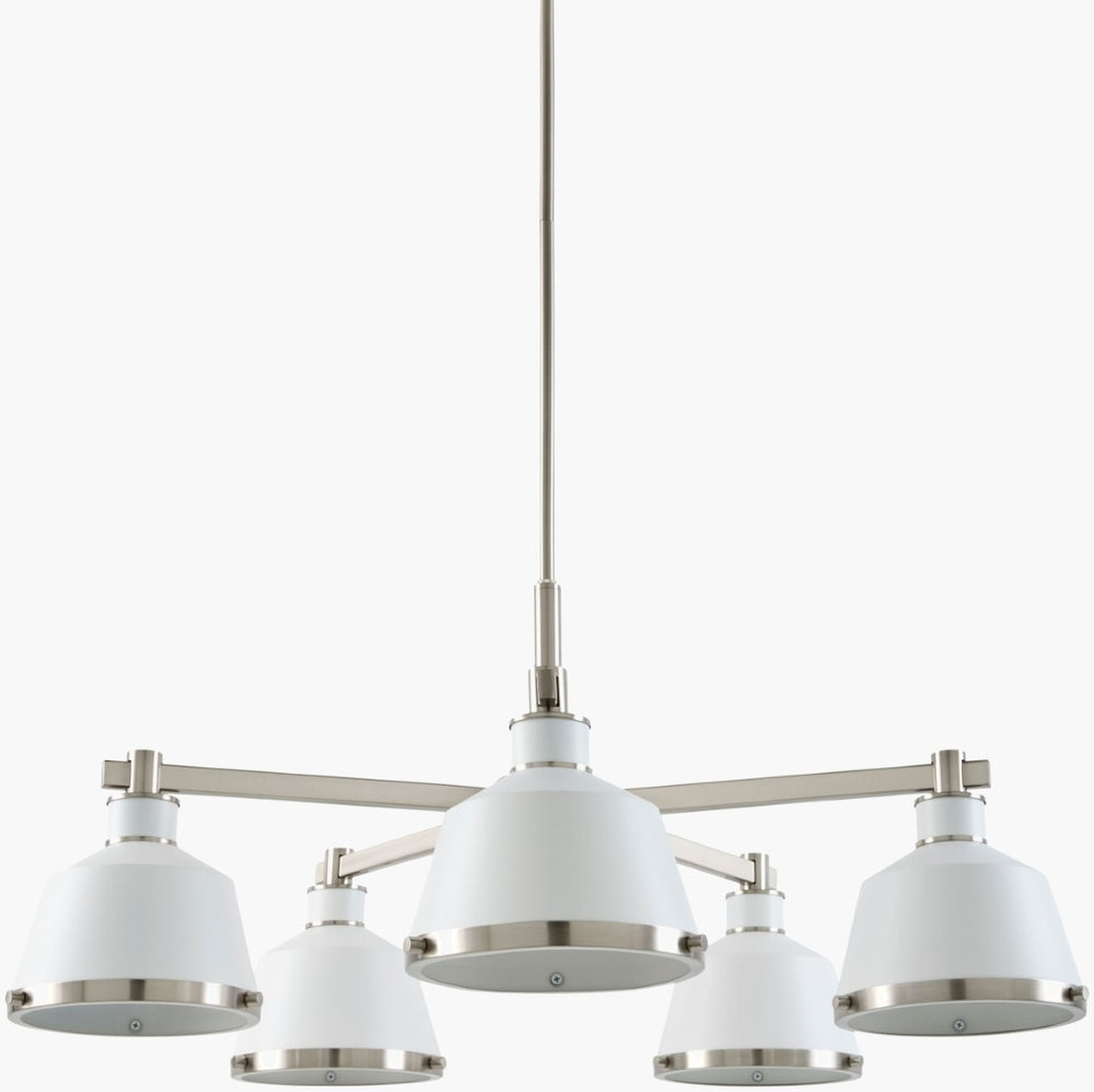 Surya Valente Wide Span All Metal Industrial Rustic Chandelier for Dining Rooms and Lofts VLTE-030