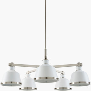 Surya Valente Wide Span All Metal Industrial Rustic Chandelier for Dining Rooms and Lofts VLTE-030
