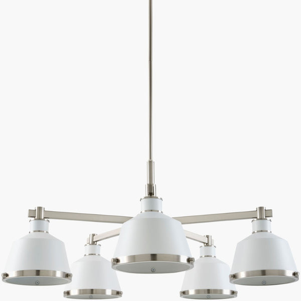 Surya Valente Wide Span All Metal Industrial Rustic Chandelier for Dining Rooms and Lofts VLTE-030