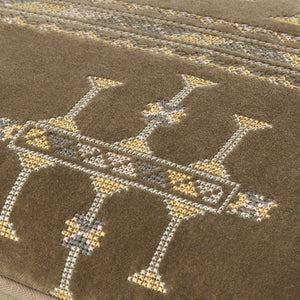 Surya Velour Luxurious 18" Velvet Accent Pillow - 100% Cotton, Modern Design For Ultimate Comfort & Style Olive Green Cotton,Cotton Vlu001-2222p