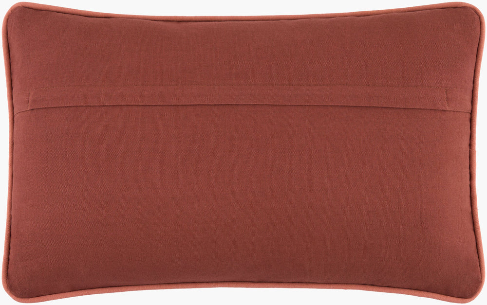 Surya Velour 13"L X 21"W Modern Lumbar Pillow - Luxurious Cotton Comfort With Elegant Design For Home Decor Burnt Sienna Cotton,Cotton Vlu002-1321